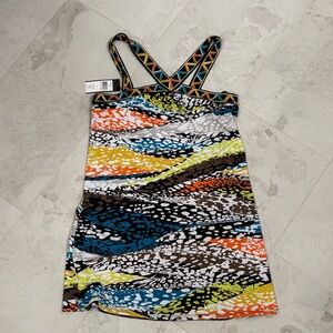 BCBG Maxazria vintage Colorful Patterned Sleeveless Dress